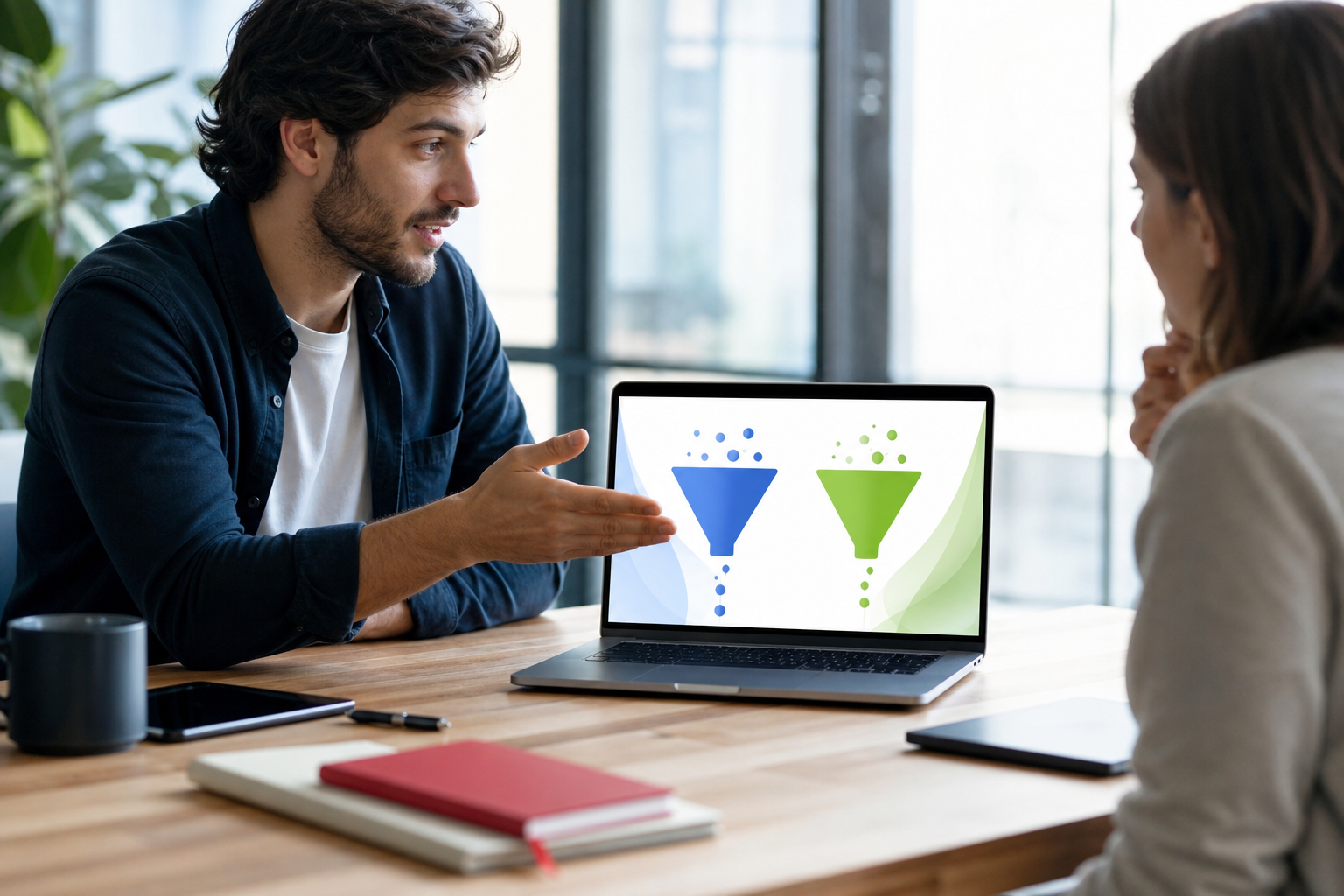 dual‑channel rank tracking comparison funnel