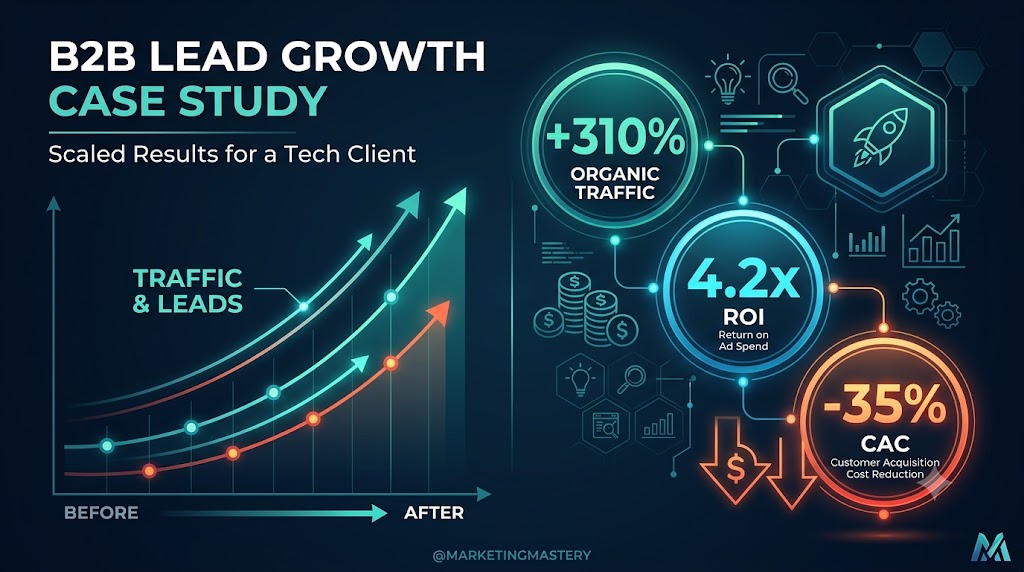 How We Scaled B2B Organic Leads by +310% (Without Doubling the Budget)